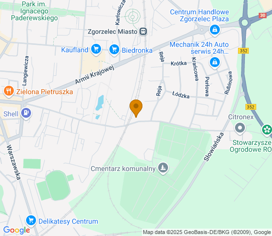 Mapa dojazdu do hurtowni motoryzacyjnej w miejscowości Zgorzelec