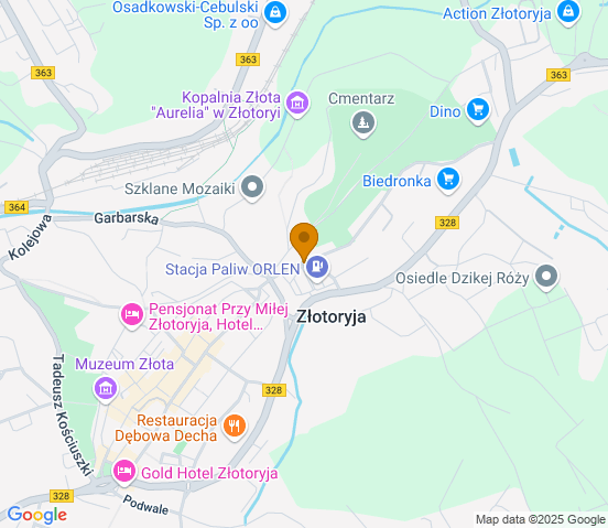 Mapa dojazdu do hurtowni motoryzacyjnej w miejscowości Złotoryja
