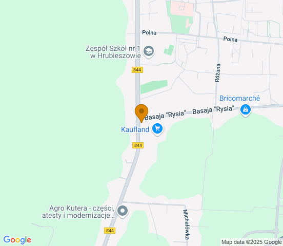 Mapa dojazdu do hurtowni motoryzacyjnej w miejscowości Hrubieszów