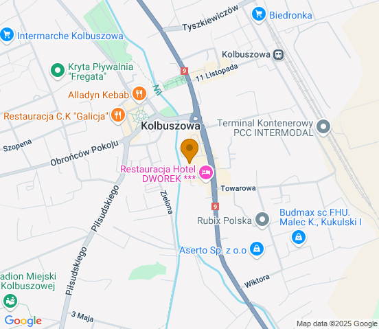 Mapa dojazdu do hurtowni motoryzacyjnej w miejscowości Kolbuszowa