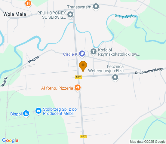 Mapa dojazdu do hurtowni motoryzacyjnej w miejscowości Łańcut