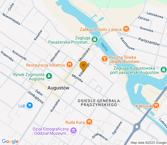 Mapa dojazdu do hurtowni motoryzacyjnej w miejscowości Augustów