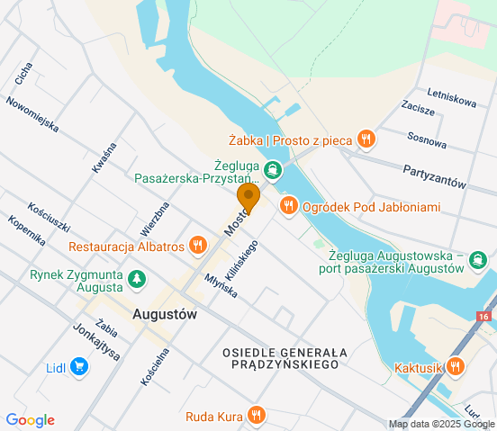 Mapa dojazdu do hurtowni motoryzacyjnej w miejscowości Augustów