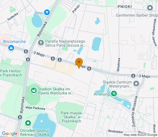 Mapa dojazdu do hurtowni motoryzacyjnej w miejscowości Chorzów