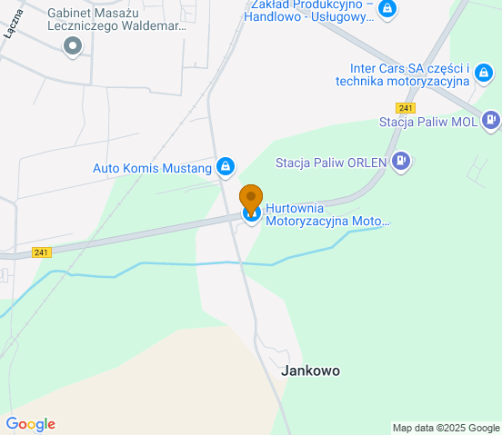 Mapa dojazdu do hurtowni motoryzacyjnej w miejscowości Wągrowiec
