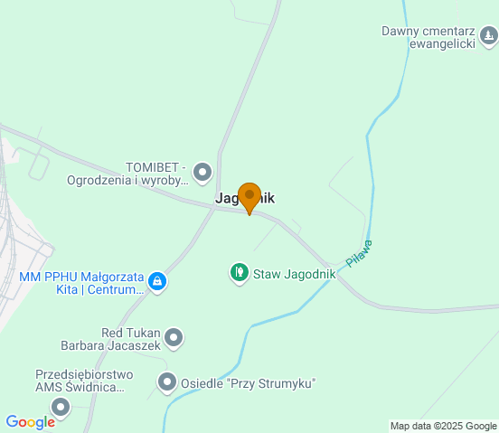 Mapa dojazdu do warsztatu samochodowego w miejscowości Świdnica