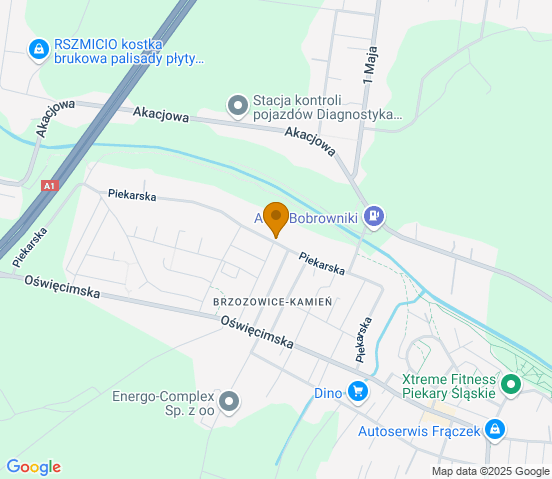 Mapa dojazdu do warsztatu samochodowego w miejscowości Sulmierzyce