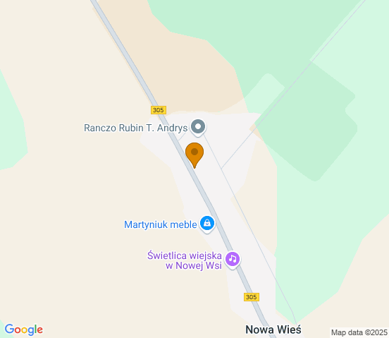 Mapa dojazdu do warsztatu samochodowego w miejscowości Wchowa