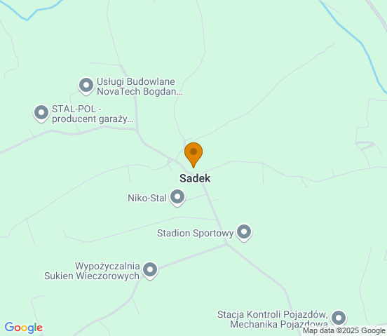 Mapa dojazdu do warsztatu samochodowego w miejscowości Sadek