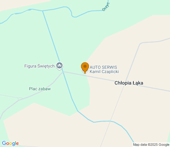 Mapa dojazdu do warsztatu samochodowego w miejscowości Krasnosielc