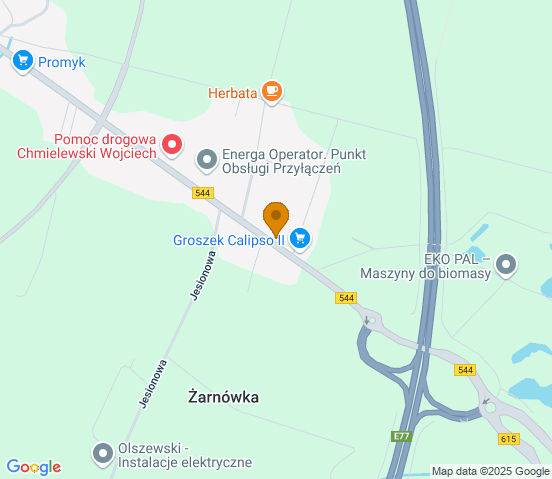 Mapa dojazdu do warsztatu samochodowego w miejscowości Mława