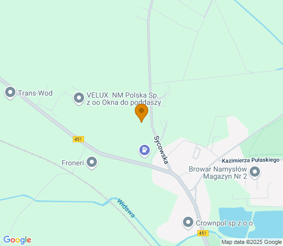 Mapa dojazdu do warsztatu samochodowego w miejscowości Namysłów
