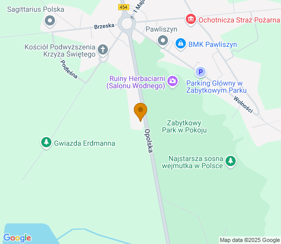 Mapa dojazdu do warsztatu samochodowego w miejscowości Pokój