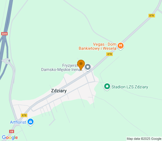 Mapa dojazdu do warsztatu samochodowego w miejscowości Jarocin