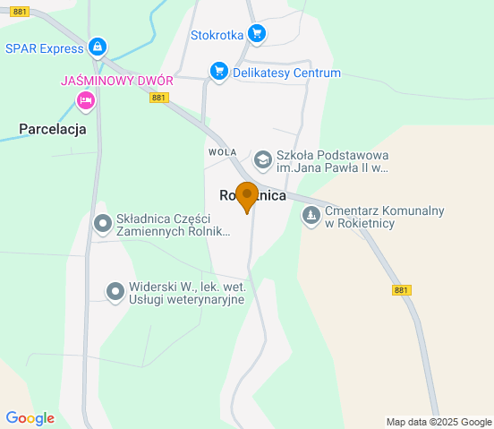 Mapa dojazdu do warsztatu samochodowego w miejscowości Rokietnica
