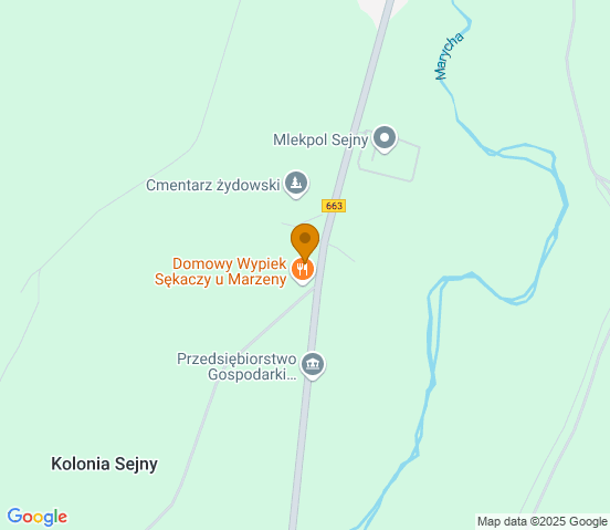 Mapa dojazdu do warsztatu samochodowego w miejscowości Marynowo