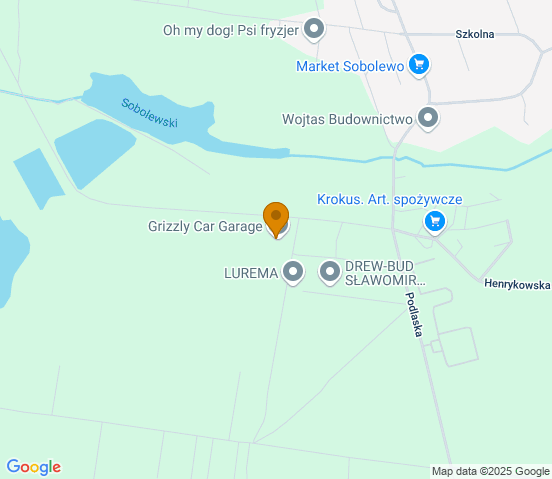 Mapa dojazdu do warsztatu samochodowego w miejscowości Sobolewo