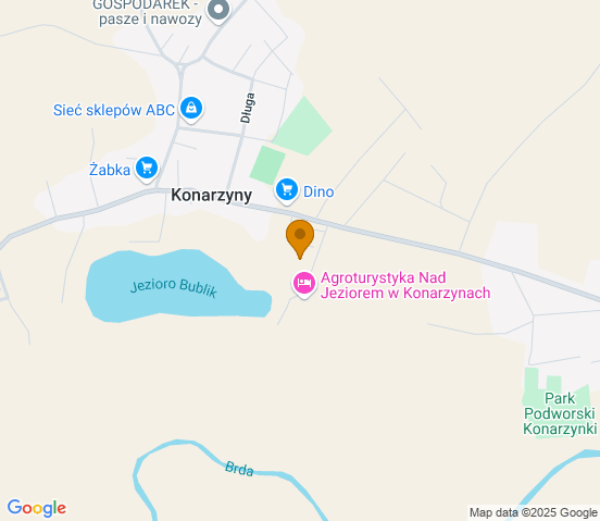 Mapa dojazdu do warsztatu samochodowego w miejscowości Konarzyny