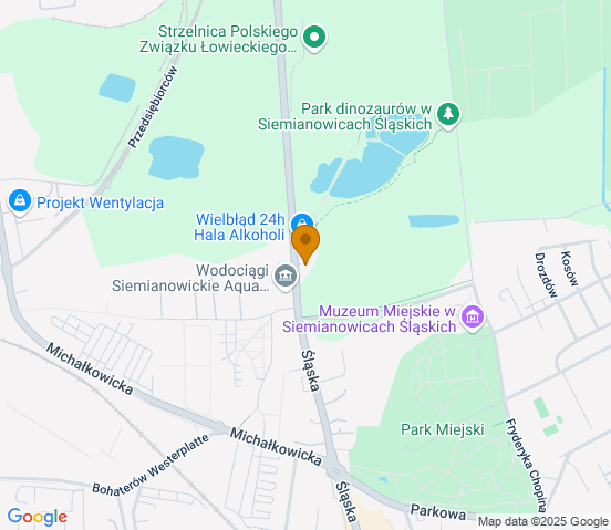 Mapa dojazdu do warsztatu samochodowego w miejscowości Siemianowice Śląskie