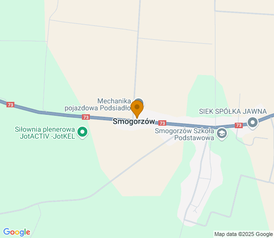 Mapa dojazdu do warsztatu samochodowego w miejscowości Stopnica