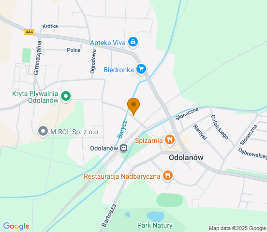 Mapa dojazdu do warsztatu samochodowego w miejscowości Odolanów