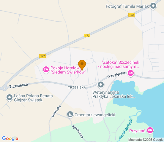 Mapa dojazdu do warsztatu samochodowego w miejscowości Szczecinek